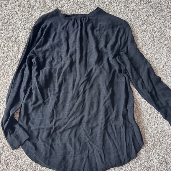 LOFT Maternity Black Long Sleeve Button-Down Blouse lace detail– Size Medium - Picture 5 of 5